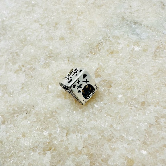 EUC Pandora 798692C01 Sterling Silver Sparkling Freehand Heart Charm w/ Clear CZ - Picture 12 of 16